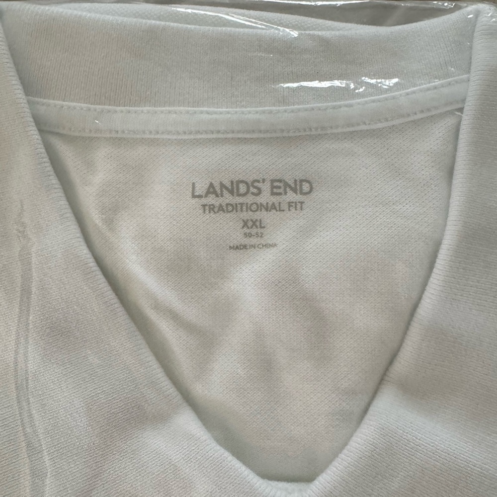 Brand new Lands' End White Polo Shirt - Picture 2 of 3